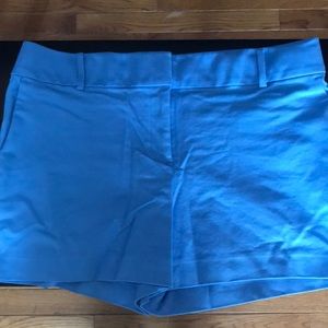 Pale Blue Loft shorts w/ 5” inseam.